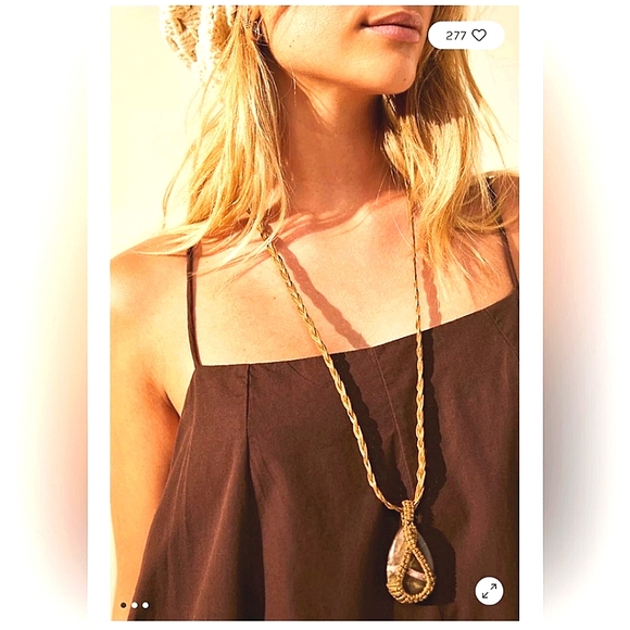 Genuine Stone Free People Pendant Necklace - Picture 2 of 5